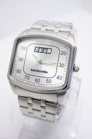 Lambretta He - Uhr - Chilometri Ora - Silber Bild