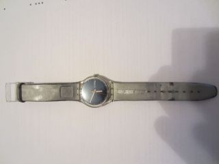 Swatch - Armbanduhr ; Sonderausgabe Des Linde - Konzernes ; Blaues Zifferblatt Bild