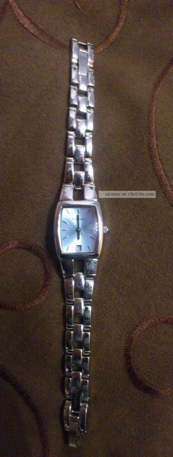 Schöne Silberfarbene Fossil Damenuhr Es - 1054 Armbanduhren Bild