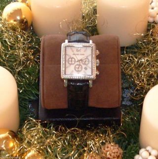 Michael Kors Uhr Armbanduhr Chronograph Mk2320 Alligator Leder Rar & Bild