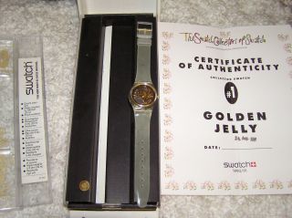 Swatch Golden Jelly,  Ungetragen,  Sammleruhr,  Zertifikat Und Originalverpackung Bild