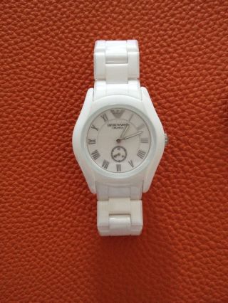 Emporio Armani Uhr Damenuhr Keramikuhr Armbanduhr Weiss,  Np500€,  100 Bild
