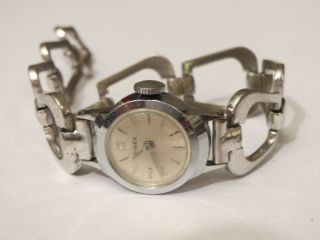 Antike Timex Damenuhr Mit Handaufzugswerk Uhr Läuft 60er Jahre Modeuhr Geschenk Bild