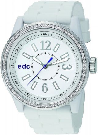 Von Edc By Esprit Damen Armbanduhr Weiß Kunststoff Art.  Nr.  Ee101032001 Bild