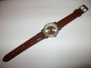Bader Armbanduhr Limited Edition Mit Lederarmband Quarz Uhr Braun Steine Bild