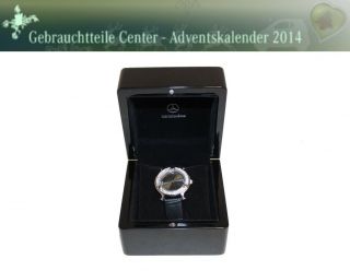 Adventskalender Mercedes - Benz Damen Armband Uhr B66043426 Schwarz Lederarmband Bild