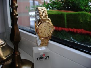 Tissot - Pr - 50 Basic Herren / Damen Uhr Komplett Vergoldet Neues Vergold.  Armband Bild