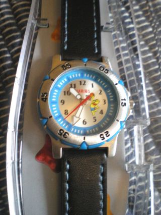 Uhr Kinder Armbanduhr Von Haribo Unbenutzt Ovp Junge Blau Mit Lederarmband Bild