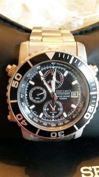 Seiko Sna225p1 Armbanduhr Chrono - Alarm Bild