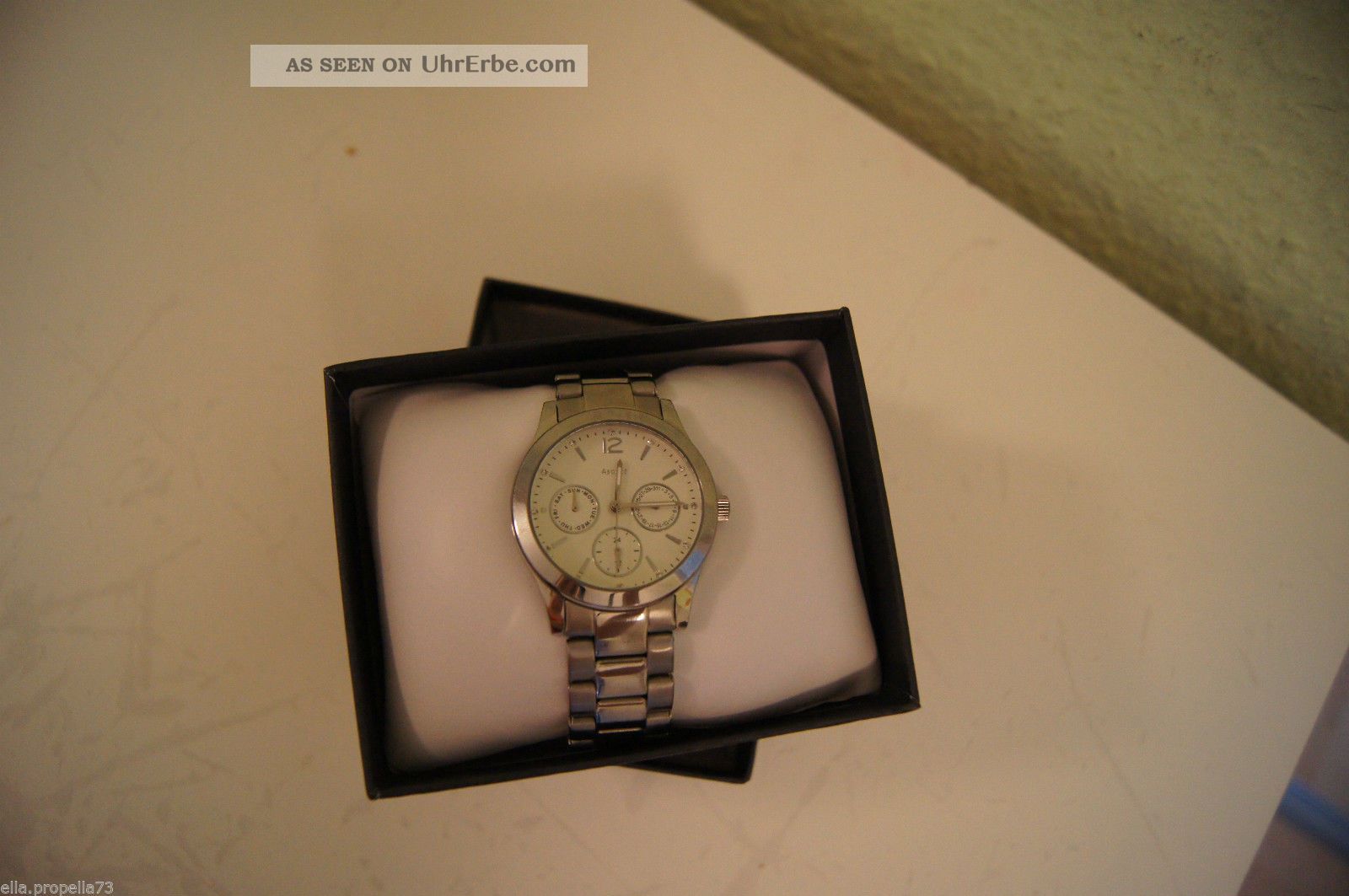 Tcm Tchibo Edelstahl Armbanduhr Uhr Silber Chronograph Damenuhr Weihnachten