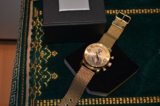 R.  U.  Braun Limited No.  191/500 Golduhr Automatik - Uhr,  Box,  2 Zeitzone Bild
