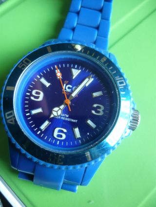 Top,  Ice Watch Blau Silikon Armband Uhr Datum Herren Jungen Kinder Bild