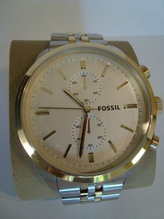 Fossil Fs4785 Townsman Mens Dress - Herren Armbanduhr - Xl Chronograph - Bild