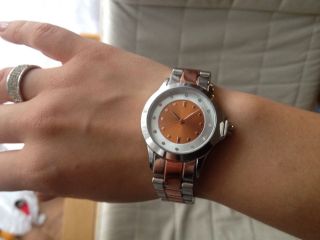 Weihnachten Geschenk Damen Glamour Strass Armbanduhr Gold Silber Armband Uhr Bild