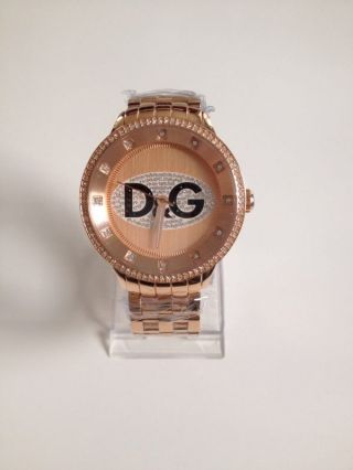 D&g Prime Time Dw0847 Top Moderne Uhr Ovp Hinkucker Rose Gold Unisex Uhr Bild