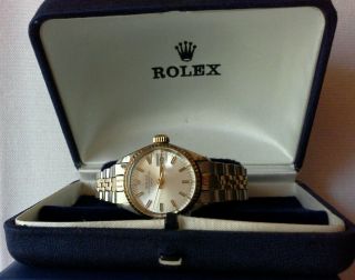 Rolex Oyster Perpetual Date Automatik Damenuhr Stahl/gold Mit Ovp Bild