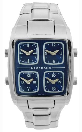 Giordano Uhr Armbanduhr Mit 4 Zeitzonen 1333 - 33 Blaue Herrenuhr Bild
