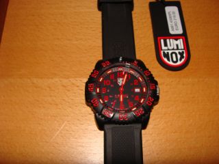 Luminox Uhr Colormark Navy Seal Schwarz Rot Mit Ovp Tactical Sport Cool Bild