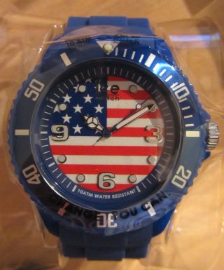 Ice Watch Ice World Usa Amerika Sehr Selten Blau Big Uhr Wo.  Us.  B.  S.  12 Neu/ovp Bild