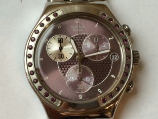Schöne Swatch Chronograph Stahl Damen Armbanduhr Bild