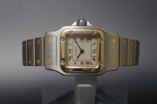 Cartier Santos Galbee Stahl/gold Lady Damenuhr Klassiker Luxusuhr Bild