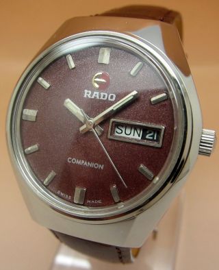 Rado Companion Glasboden Mechanische Uhr 17 Jewels Datum & Tag Lumi Zeiger Bild