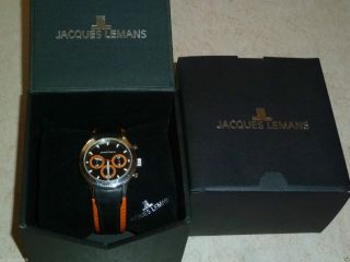 Jacques Lemans Capri 1 - 1631 Armbanduhr Armband Uhr 40mm Leder Damen Herren Ovp Bild