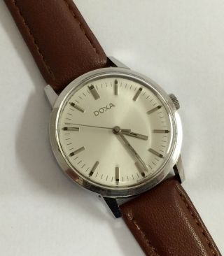 Vintage Doxa Handaufzug Herren Armbanduhr,  Kaliber 11,  1/2 103,  Edelstahl. Bild