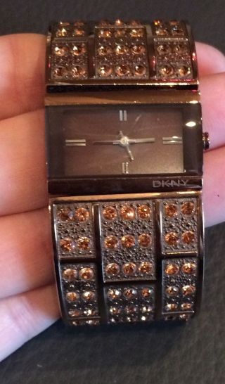 Dkny - Damen Armbanduhr Uhr - Donna Karan Braun Mit Zirkonia Bild