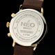 Neo Watch Minimalism Herrenuhr Chronograph Edelstahl Gold Datum N3 - 003 Armbanduhren Bild 3