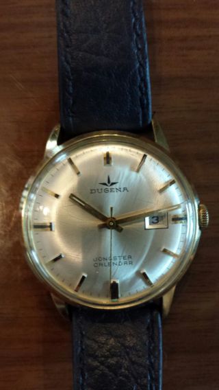 Uhr Armbanduhr Alte Dugena Mechanisch Handaufzug Bild