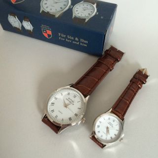 Royal Spencer Elegante Armbanduhr Partneruhr Für Sie & Ihn Krokoleder - Look Bild