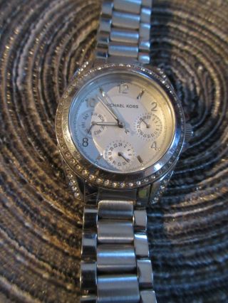Michael Kors Mk5612 Chronograph Damenuhr Silber Edelstahl Zirkonia Uhr Damen Bild