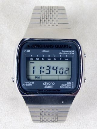 Junghans Quarz Digitaluhr Time Commander Aus Den 80ern Old Stock Armbanduhr Bild