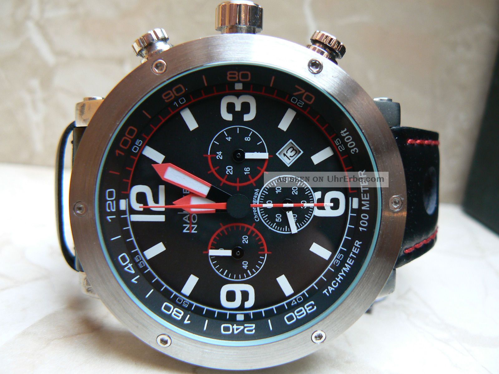 Nautec No Limit Shamal 10 Atm Chronograph Xl Taucheruhr Herrenuhr Analog Armbanduhren Bild