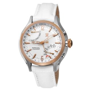Tx Technoluxury Perpetual Calendar Weiß Armband Uhr T3c255 - Bild