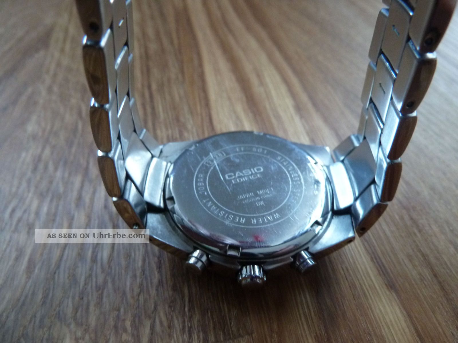 Casio Ev - 501 Edifice Armbanduhr Analog Silber / Weisses Zifferblatt