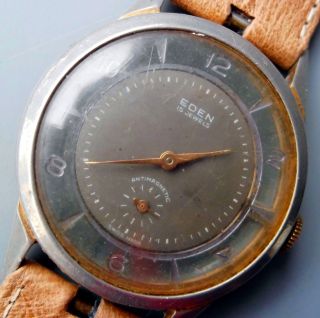 Seltene Alte Armbanduhr Eden Swiss Sammler Mechanisch Handaufzug Bild