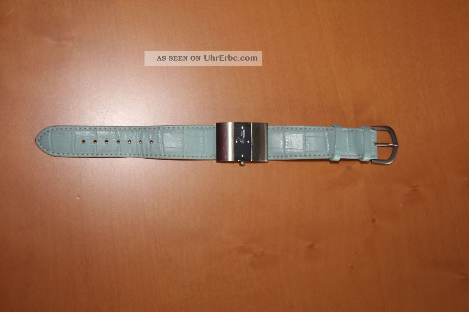 Boccia Damenarmbanduhr Titangehäuse,  Sekundenzeiger,  Blaues Lederb. Armbanduhren Bild