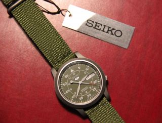 Seiko 5 Military Automatic Armbanduhr 21 Jewels Bild