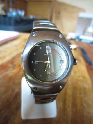 Frühe Seiko Kinetic Armbanduhr 90er Jahre Bild