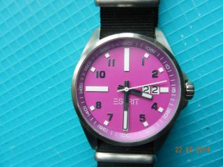 Esprit Damen Uhr Zifferblatt Pink Top Schick Bild