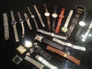 Uhrensammlung Konvolut 21 Tlg.  Armbanduhren Uhren Bastler Sammler Ersatzteile Bild