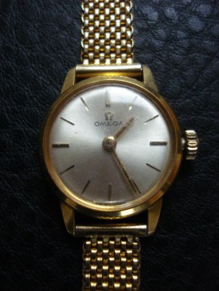 Omega Armbanduhr Damen Vergoldet Handaufzug Vintage Bild