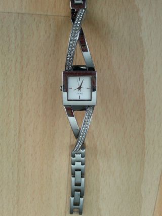 Dkny Uhr Armbanduhr Ny - 4814 Silber Farbend Mit Steine Mit Batterie Bild