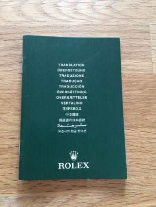 Rolex Chronometer Bescheinigung /booklet Ref.  565.  01 Bild