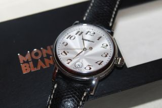 Montblanc Meisterstück Star Date Large Uhr Stahl / Leder In Ovp,  Mont Blanc Bild