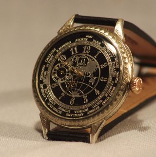 Omega 1914 Armbanduhr 50mm Umbau Graviert Bild
