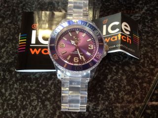 Neu: Ice Watch - Ice Pure Purple Big - Modellnr: Pu.  Pe.  B.  P.  12 - Transparent Bild