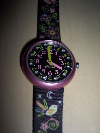 Armbanduhr Für Mädchen Von Flik - Flak Mit Glitzersteinen Bild